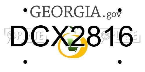 DCX2816 Georgia License Plate
