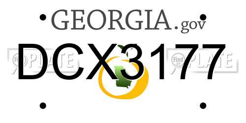 DCX3177 Georgia License Plate
