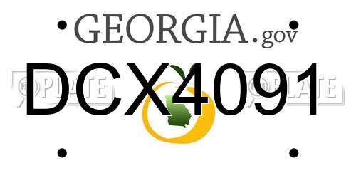 DCX4091 Georgia License Plate
