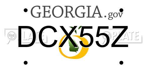 DCX55Z Georgia License Plate