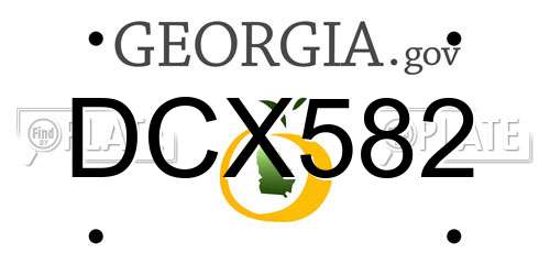 DCX582 Georgia License Plate