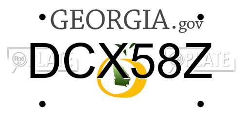 DCX58Z Georgia License Plate