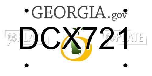 DCX721 Georgia License Plate