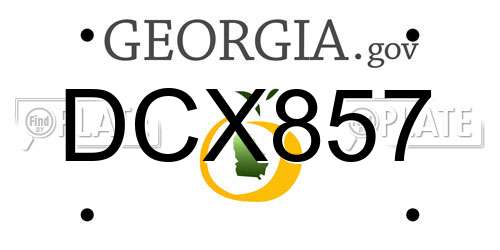 DCX857 Georgia License Plate