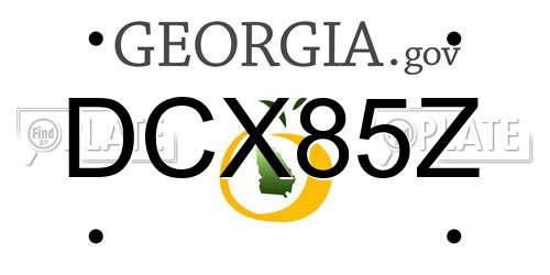 DCX85Z Georgia License Plate