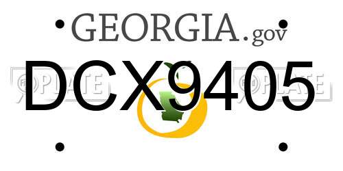 DCX9405 Georgia License Plate