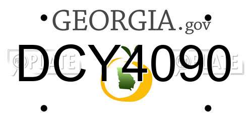 DCY4090 Georgia License Plate