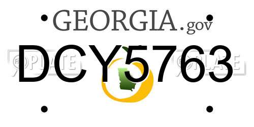 DCY5763 Georgia License Plate