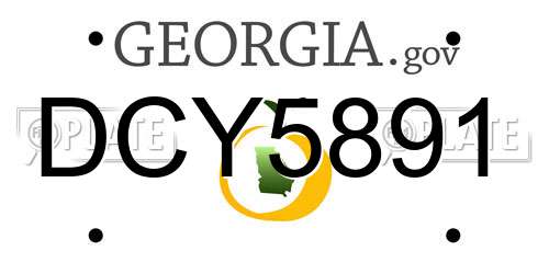DCY5891 Georgia License Plate
