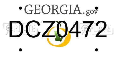 DCZ0472 Georgia License Plate