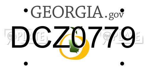 DCZ0779 Georgia License Plate