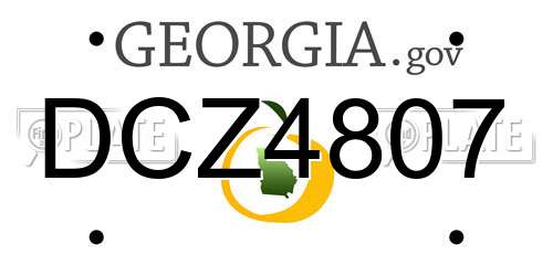 DCZ4807 Georgia License Plate