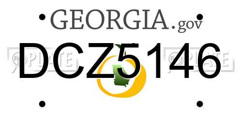 DCZ5146 Georgia License Plate
