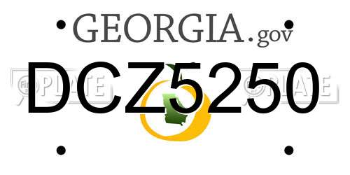 DCZ5250 Georgia License Plate