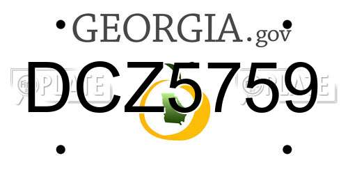 DCZ5759 Georgia License Plate