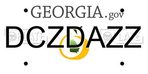 DCZDAZZ Georgia License Plate