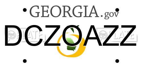 DCZOAZZ Georgia License Plate