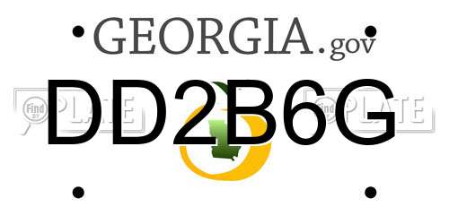 DD2B6G Georgia License Plate