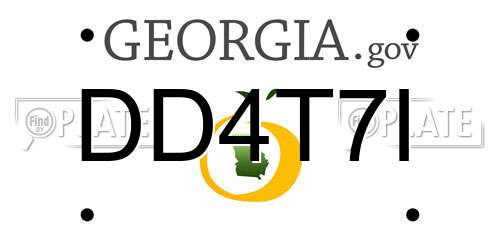 DD4T7I Georgia License Plate