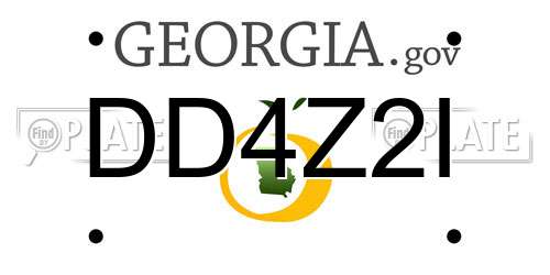DD4Z2I Georgia License Plate
