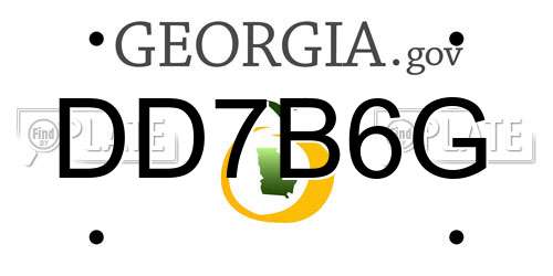 DD7B6G Georgia License Plate
