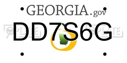 DD7S6G Georgia License Plate