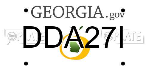 DDA27I Georgia License Plate