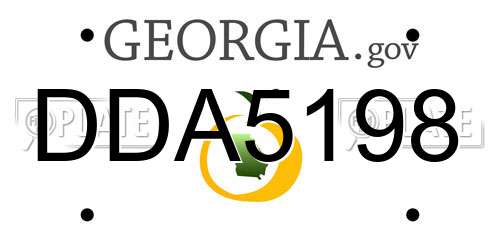 DDA5198 Georgia License Plate