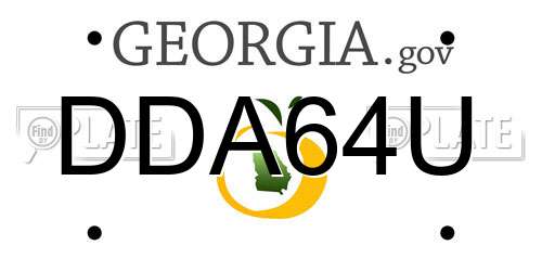 DDA64U Georgia License Plate