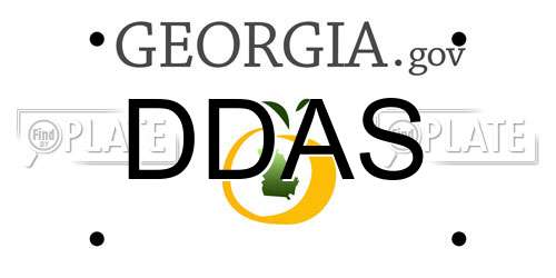 DDAS Georgia License Plate