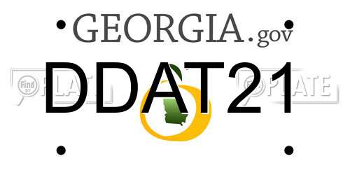 DDAT21 Georgia License Plate