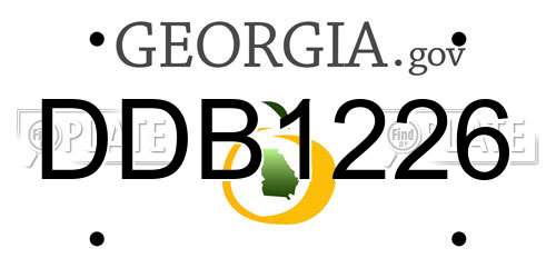 DDB1226 Georgia License Plate
