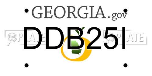 DDB25I Georgia License Plate