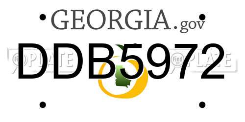 DDB5972 Georgia License Plate