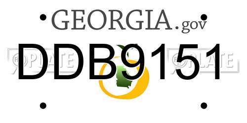 DDB9151 Georgia License Plate
