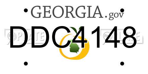 DDC4148 Georgia License Plate