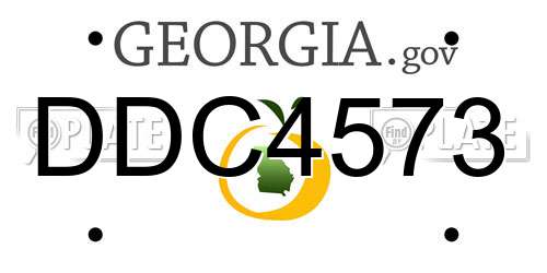 DDC4573 Georgia License Plate