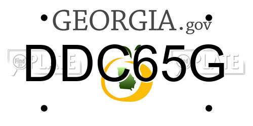DDC65G Georgia License Plate