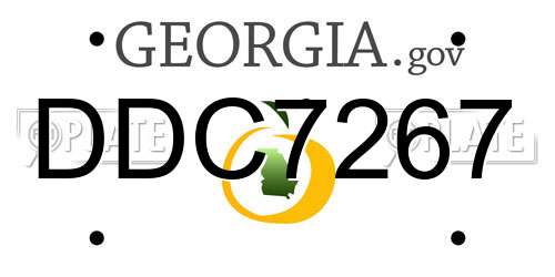 DDC7267 Georgia License Plate