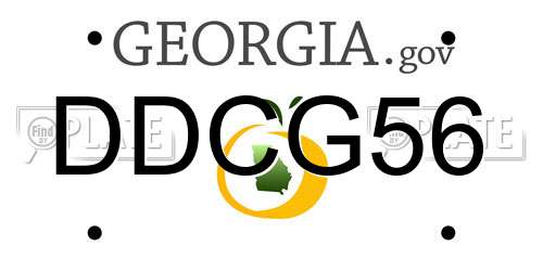 DDCG56 Georgia License Plate
