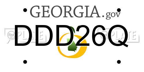 DDD26Q Georgia License Plate