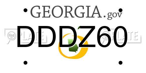 DDDZ60 Georgia License Plate
