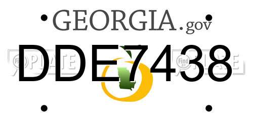 DDE7438 Georgia License Plate