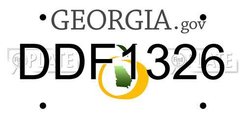 DDF1326 Georgia License Plate