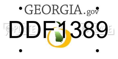 DDF1389 Georgia License Plate