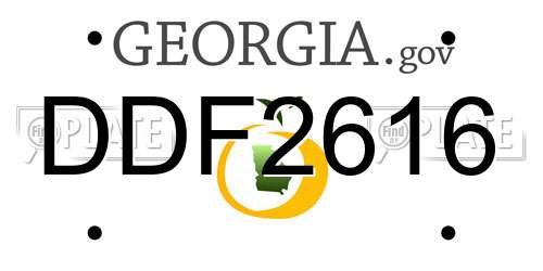 DDF2616 Georgia License Plate