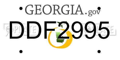 DDF2995 Georgia License Plate