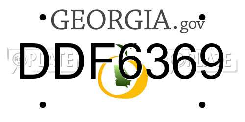 DDF6369 Georgia License Plate