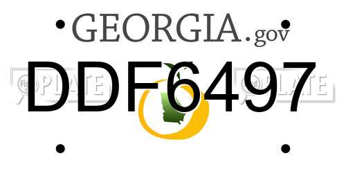 DDF6497 Georgia License Plate