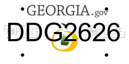 DDG2626 Georgia License Plate
